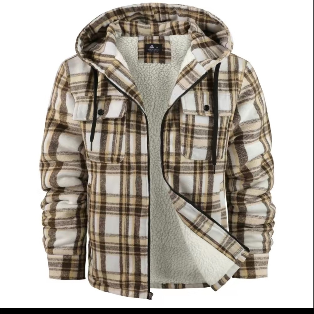 SOLD ‼️ Plaid Hooded Jacket for Men
